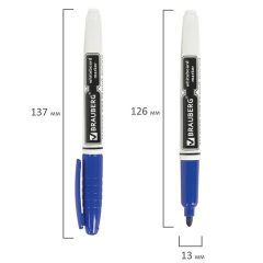 Маркер для доски Brauberg круглый с клипом 4 мм